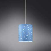 Sospensione Moderna A 1 Luce Pois Xl In Polilux Bicolor Blu' Made In Italy