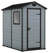 Casetta da giardino KETER Exclusive in polipropilene grigio con porta battente semplice, superficie interna 1.9 m² e spessore parete 16 mm, con pavimento