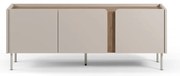 Mobile TV effetto rovere in colore crema-naturale 140x53x35 cm Lucile - Marckeric