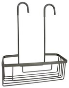 Gedy - Mensola sospesa per doccia SMART 37,5 x 30 cm, grigio metallico