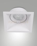 Toodle faretto attacco gu10 quadrato bianco orientabile 9,3cm