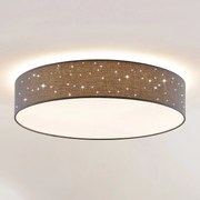 Lindby Ellamina plafoniera LED, 60 cm grigio scuro