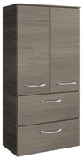 Colonna per mobile bagno Solitaire PELIPAL 2 cassetti 2 ante P 33 x L 60 x H 122 cm grigio chiaro