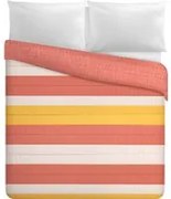 Trapuntino 2 piazza 250x260 cm righe arancioni