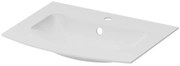 Lavabo a incasso rettangolare Soho L 62 x H 1.2 x P 49 cm in resina bianco opaco
