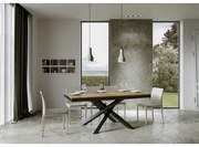 Tavolo Volantis Evolution piano Quercia Natura 90x180 Allungato 440 telaio Antracite