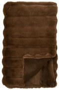 Coperta marrone in pelliccia finta 130x180 cm Galena – House Nordic