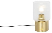 Lampada da tavolo Art Deco oro con vetro - Laura