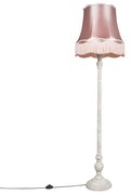 Lampada da terra retrò grigia con paralume rosa Granny - Classico