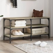 Panca porta scarpe rovere sonoma 100x38,5x49 legno multistrato