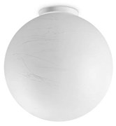 Plafoniera Contemporanea Carta Metallo Bianco 1 Luce E27 25W Ip20