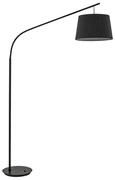 Piantana Industrial-Minimal Daddy Metallo Nero 1 Luce E27