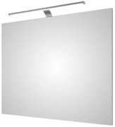 Specchio con illuminazione integrata completo di faretto bagno Solitaire H 70 cm bianco