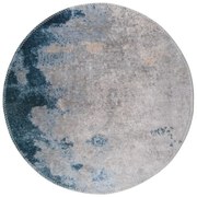 Tappeto rotondo lavabile blu-grigio ø 120 cm - Vitaus
