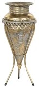 Vaso Home ESPRIT Dorato Metallo 24 x 24 x 57 cm