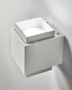 Syme applique da parete 2 luci quadrata bianco in gesso