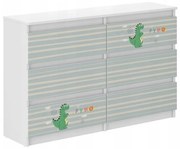 Cassettiera per bambini con drago da favola 77x30x140 cm