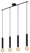 Briloner - Lampadario a sospensione con filo LONGA 4xE27/60W/230V nero