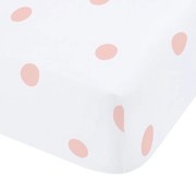 Lenzuolo con angoli bianco e rosa in flanella 90x190 cm Polka Dot – Catherine Lansfield