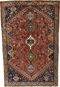 Shiraz Tappeto persiano 240x160 Rosso (Iran) Annodato A Mano