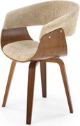 Sedia K545 beige/noce H83 cm