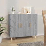 Credenza grigio sonoma 90x34x80 cm in legno multistrato