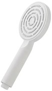 Doccetta tonda monogetto da 23,5 cm bianco opaco in ABS anticalcare Hidra