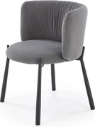Sedia K531 grigio velluto