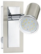 Spot Moderno Rottelo In Acciaio Nichel Satinato 1 Luce Gu10 4,6W Ip20