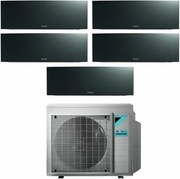 Climatizzatore Condizionatore Daikin Bluevolution Penta Split Inverter serie EMURA BLACK III 9+9+12+12+12 con 5MXM90N R-32 Wi-Fi Integrato