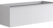 Mobile da bagno sotto lavabo Pixel grid bianco laccato L 120 x H 40 x P 45.5 cm 2 cassetti, lavabo non incluso
