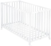 Lettino pieghevole bianco su ruote 60x120 cm Fold up - Roba