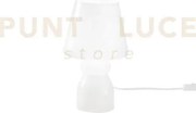 Lumetto gleam interamente in vetro bianco 1 luce attacco e27 17x255cm