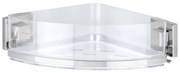 WENKO 22686100-Mensola angolare VACUUM-LOC QUADRO ED 28x19,5 cm argento/trasparente