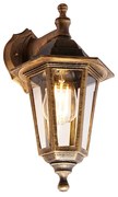 Lampada da parete per esterni in stile antico oro IP44 - New Haven
