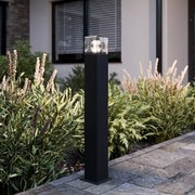 Lampioncino da giardino Keke Lucande, dimmerabile, Nero, Alluminio, Moderno, Lampada da esterni