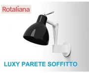 Rotaliana Luxy parete W0 struttura bianco lucido diffusore nero lucido