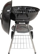Barbecue a Carbone Carbonella 50x44,5x69 cm con Coperchio e Ruote Struttura in Acciaio Nero...