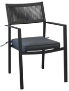 CONGA - poltrona impilabile con struttura in alluminio bianca, taupe o antracite