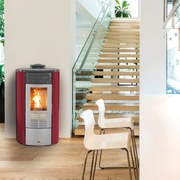 Stufa a pellet ventilata Theresia 8 kW bordeaux