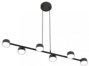 Lampadario a sospensione MEGARA 6 Nero 6xGX53 Colore del corpo Nero