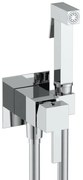 Idroscopino per wc e bidet cromo quadro con miscelatore e flex 120 cm