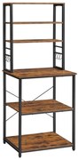 Scaffale a ripiani MARGE marrone/nero