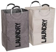 Ceste per il bucato in set grigie/beige in tessuto 2 pz – Casa Selección