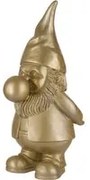 Statua gnomo con chewing gum 18,5x22x42,5 cm oro