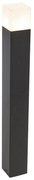 Picchetto da esterno in vetro opale nero 70 cm con picchetto a terra e pressacavo - Denmark
