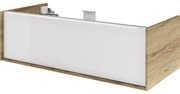 Mobile da bagno sotto lavabo SENSEA Neo laccato lucido L 105 x H 32 x P 48 cm 1 cassetto, lavabo non incluso