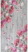 Passatoia rosa/grigia lavabile 80x200 cm Blooming Roses – Vitaus