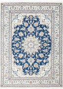Nain Tappeto persiano 210 x 150 Blu (Iran) Annodato A Mano
