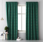 Tende scandinave verde smeraldo su nastro frangiato 140 x 280 cm